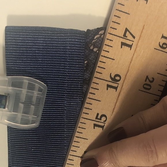 Ann Taylor 12 Navy Lace Skirt Sheath Midi Workwear - Picture 13 of 13